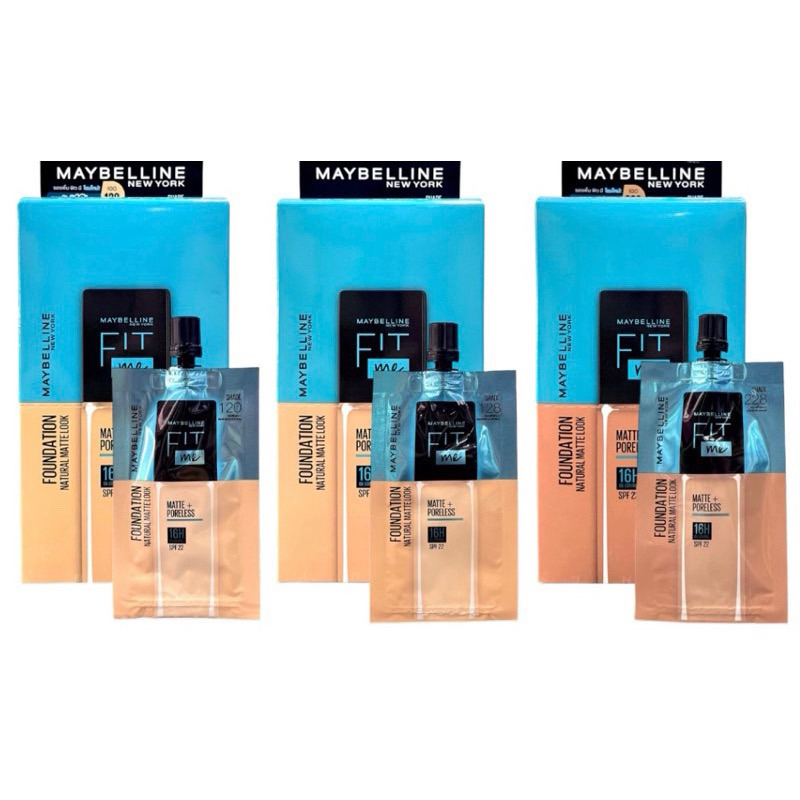 (ยกกล่อง) Maybelline FIT ME! Matte+Poreless Liquid Foundation 5ml เมเบอลีน นิวยอร์ก ฟิต มี แมท+พอร์เลส ฟาวเดชั่น 5 มล.