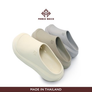 Marco Rocco รองเท้าหัวโตแฟชั่น รองเท้าแตะผู้หญิง ส้นหนา 4 ซม…