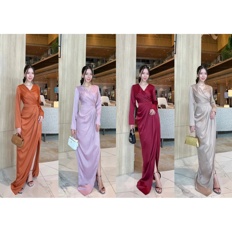 Bella's Party dress มี 5 สี พร้อมส่ง S-6XL สีน้ำเงินกรมท่า เข้าใหม่