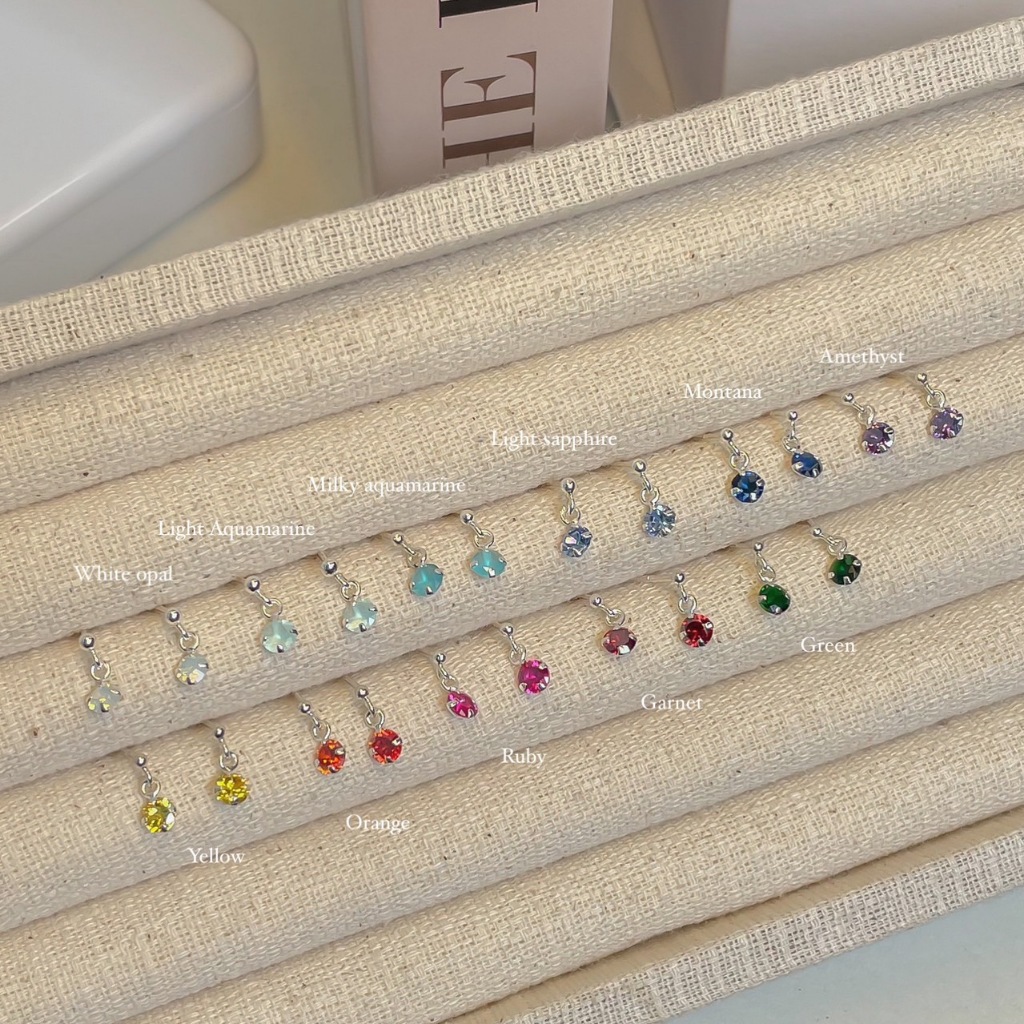 SissyJewely // ต่างหูเงินแท้ รุ่น Gem 4mm ball post