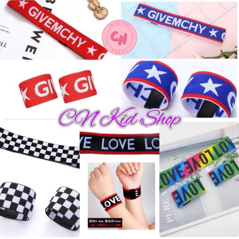 (พร้อมส่ง) ที่คาดหัวยางยืด และสายรัดข้อมือสำหรับการแสดงของเด็กเล็กเด็กโต แบบชุด 3 ชิ้น /แบบเดี่ยว