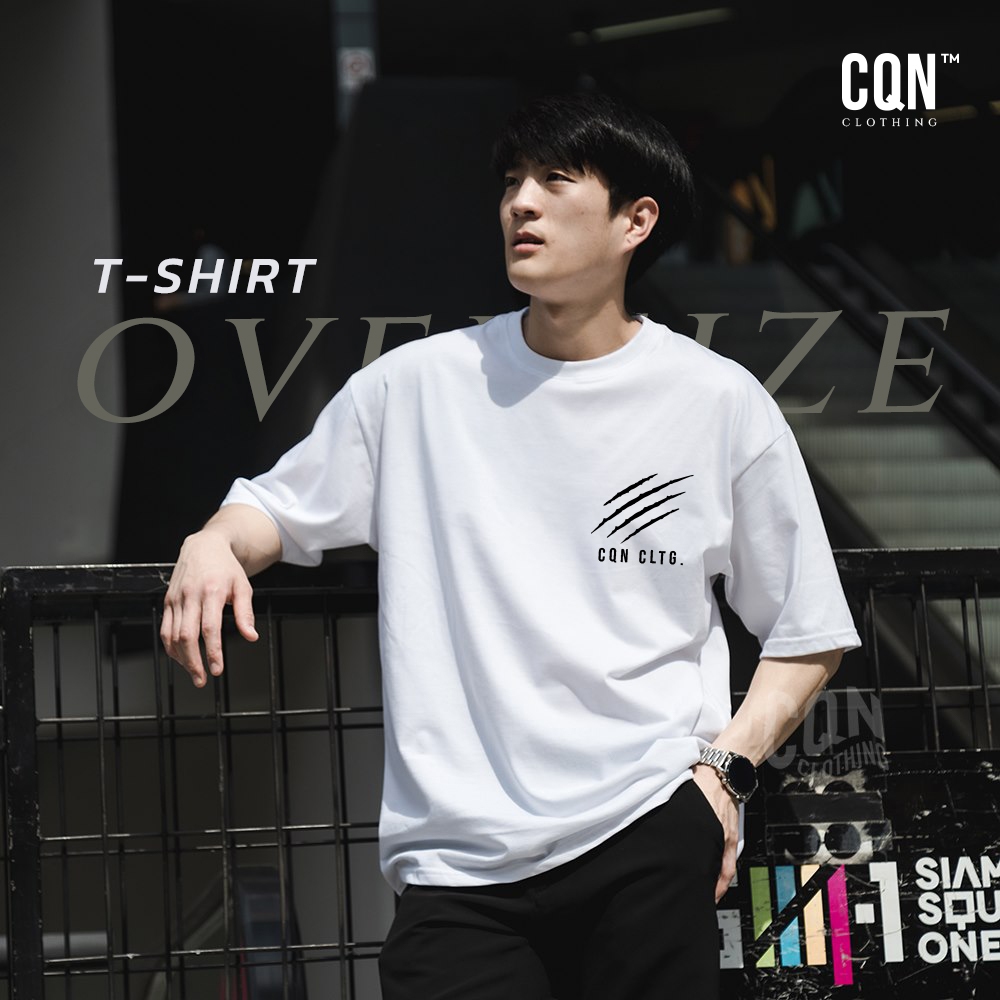 CQN | เสื้อ Oversize [ET.02”รอยข่วน] ผ้าหนานุ่ม คอแคบ ไม่ย้วย
