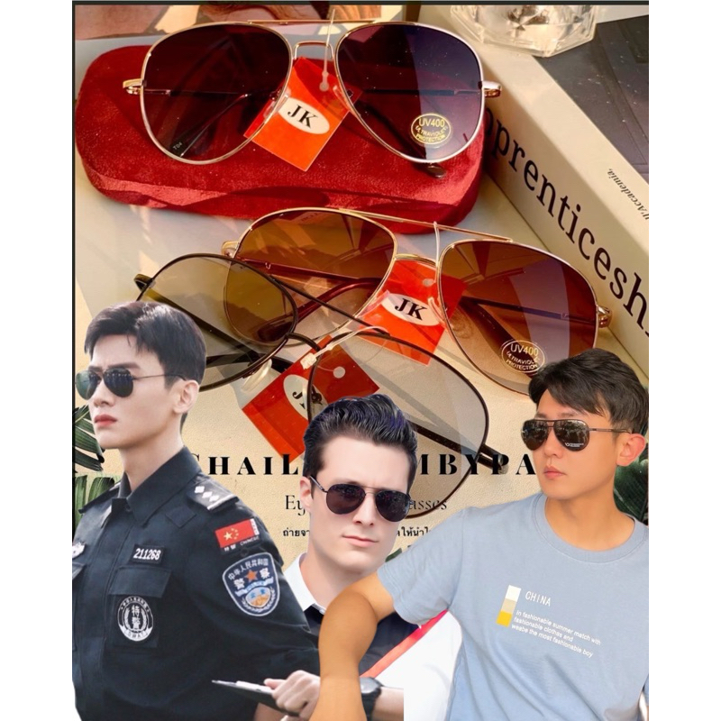 รุ่นDro393 เรย์ Polarized โพลาไรซ์เลนส์แท้ สำหรับขับรถและมองปลา แว่นกันแดดผู้ชาย