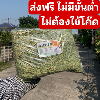 🎉best 1st🎉📌หญ้าเขียวๆ📌อัลฟาฟ่าก้านใบ แบบปึก5กก และ25kg