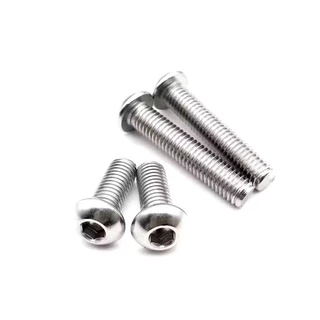 สกรู หัวจมกลม สแตนเลส เกลียวมิลตลอด M4 ISO7380 Button Head Hexagon Socket Metric Thread SUS 304