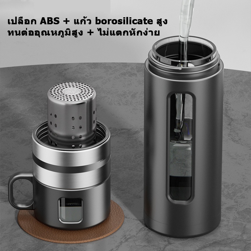 COD แยกน้ำชา 520ML ถ้วยน้ำชาถาดน้ำชาสองชั้นฉนวนน้ำถ้วยกรองแบบพกพาฉนวนกันความร้อน JQTH - รูปที่ 2