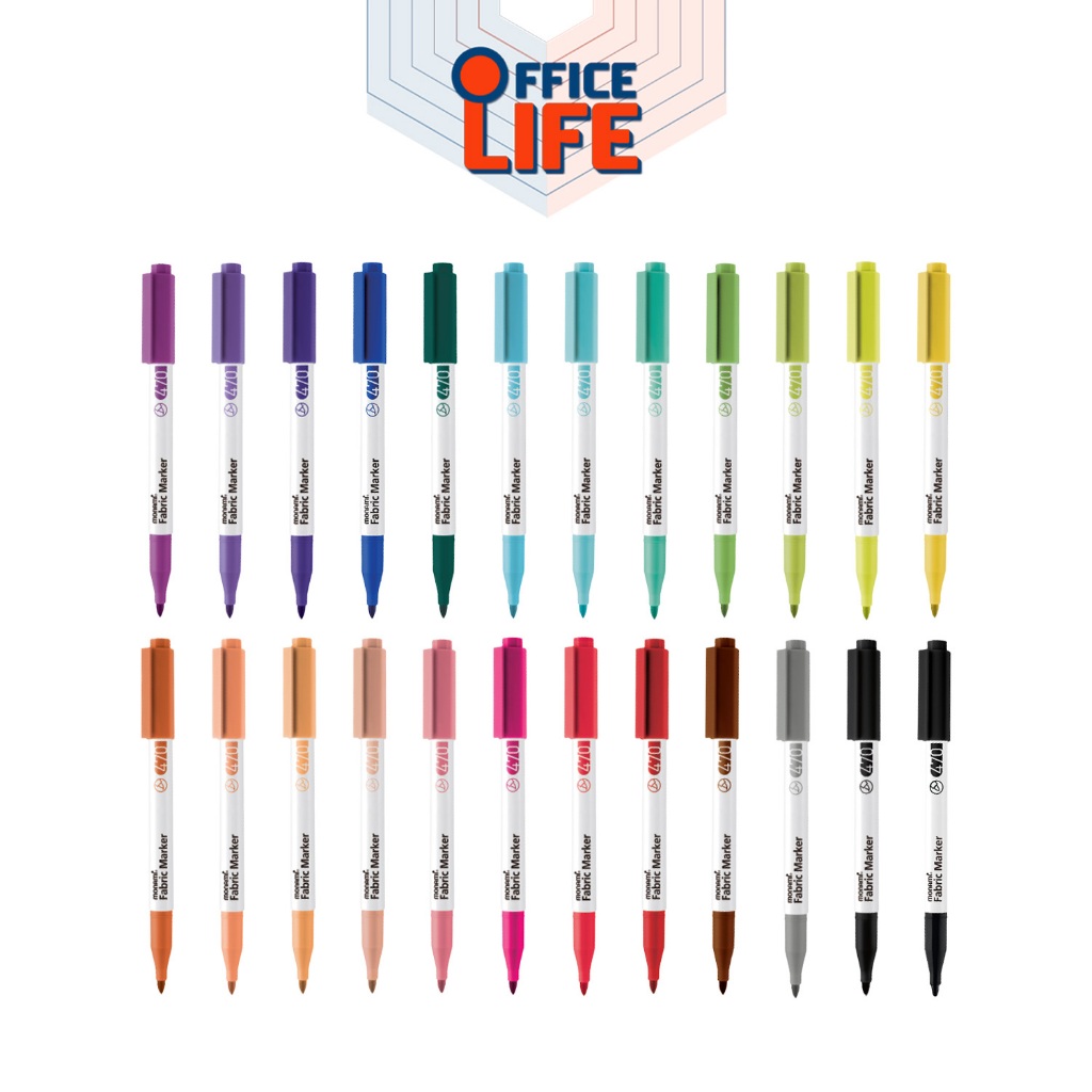 Monami โมนามิ ปากกาเพ้นท์ผ้า 24 สี ปากกาเขียนผ้า ชนิดติดถาวร โมนามิ Fabric Marker 470 (1 ด้าม )