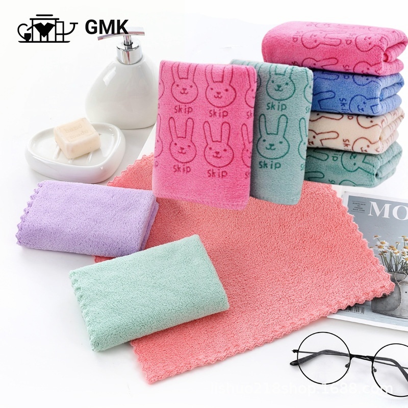 ผ้าเช็ดจาน 30x30cm ดูดซับน้ำได้ดีเยี่ยม วัสดุกำมะหยี่ปะการัง เนื้อผ้านุ่มนิ่ม ใช้ได้ทั้งสองด้าน