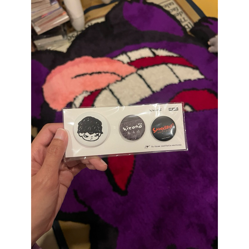 🔥พร้อมส่ง🔥🇹🇭 เข็มกลัด Hirono Popmart Hirono Bangkok Art exhibition ของแท้ในงาน100%
