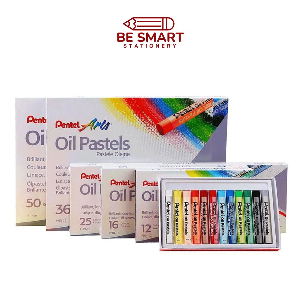 สีชอล์ค เพนเทล Oil Pastels Pentel 12/25/36/50สี สีชอล์ก สีชอก ปลอดภัยสำหรับเด็ก สีชอล์คน้ำมัน PHN Washable Crayons ราคา ถูกที่สุด ดีลบีเคเค รูปภาพหลัก