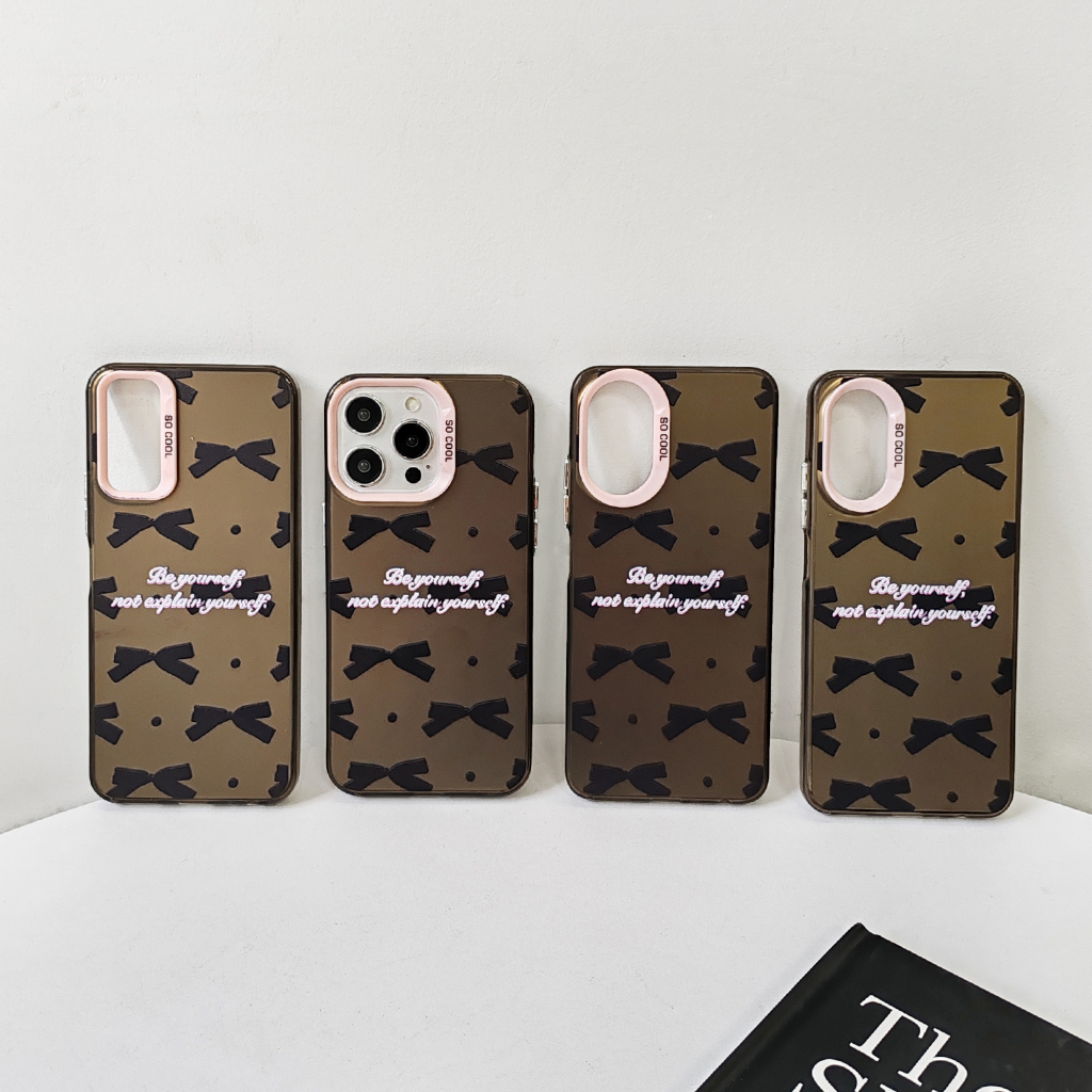 เคสลายโบว์สีดำ Samsung A55 A54 A53 A34 A23 A15 A14 A05S A05