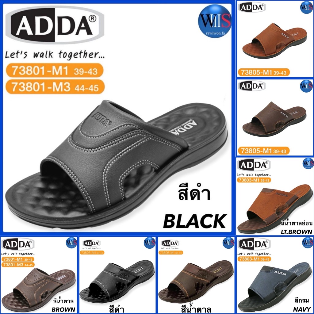 ADDA รองเท้าแตะแบบสวม รุ่น 73801-M1 / 73803-M1 / 73805-M1