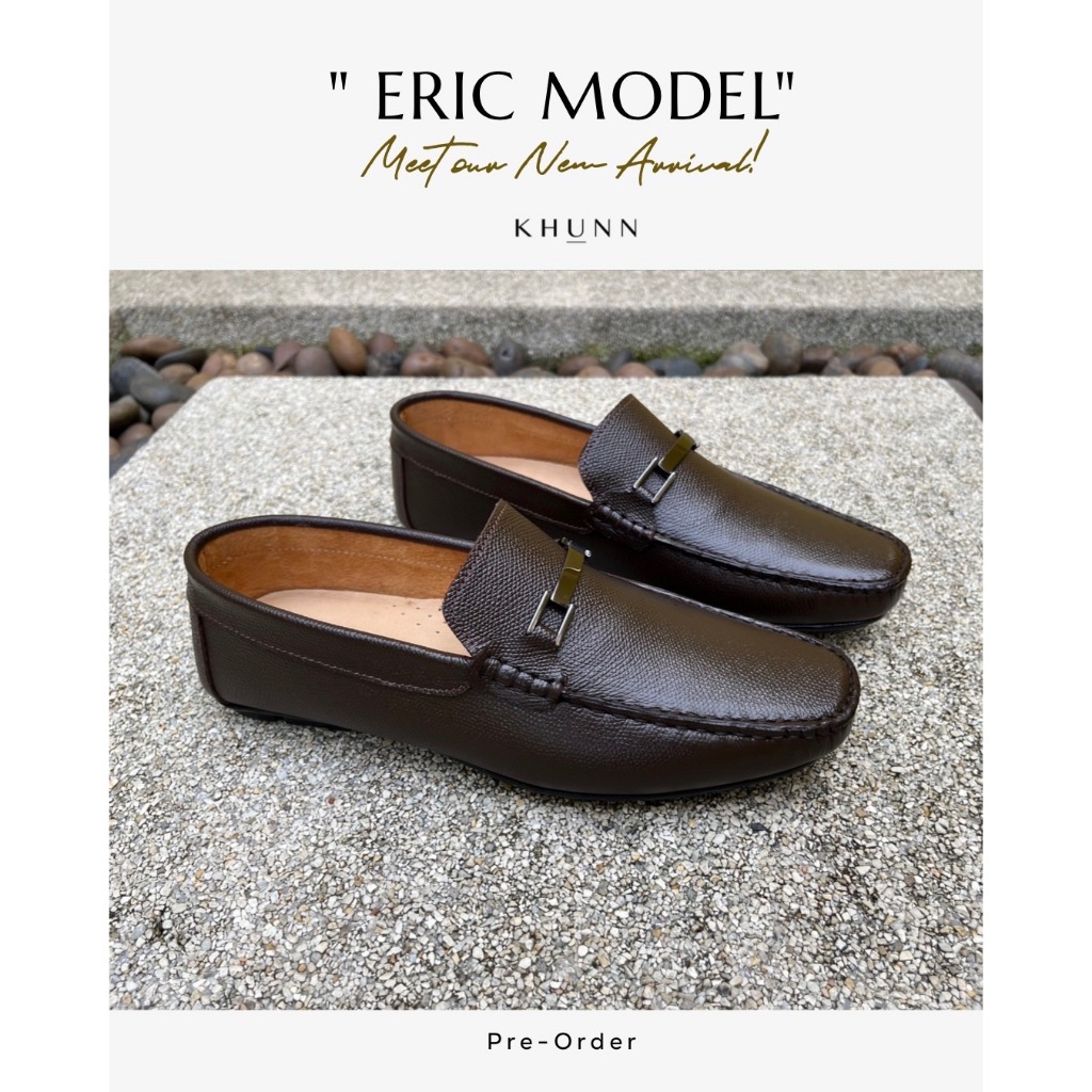 โล๊ะสต็อก !  KHUNN (คุณณ์) รองเท้า รุ่น ERIC สี BLACK -DARK CHOC -DARK BLUE (ไม่รับเปลี่ยนไซส์ทุกกรณี)