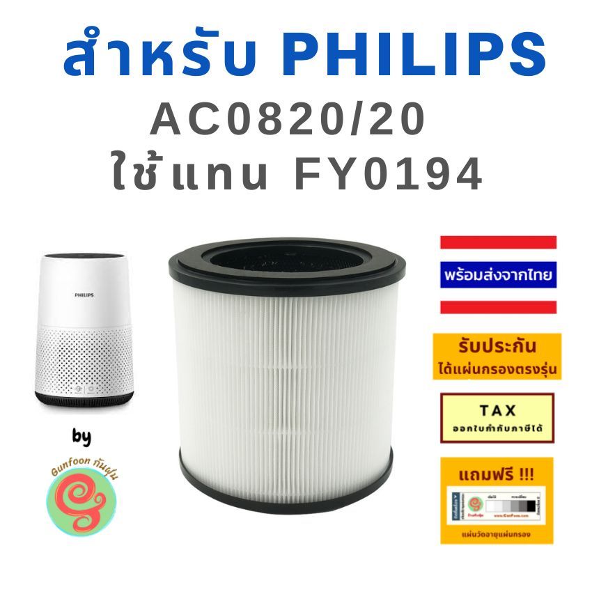 ไส้กรองอากาศ สำหรับเครื่องฟอกอากาศ Philips AC0820/20 AC0810 AC0820 AC0830 AC0850/21 FY0194 FY0293 ac