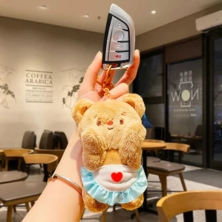 B&J.Home Butterbear หมีเนย พวงกุญแจตุ๊กตาหมีน่ารัก รูปหมีเนย จี้น้องหมีน้ำตาลและชมพู ของขวัญผู้หญิงและเด็ก