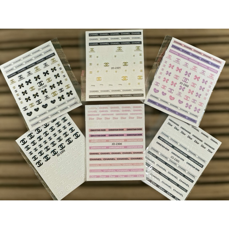 สติกเกอร์แบรนด์สี ตกแต่งหน้าเล็บให้สวยมากยิ่งขึ้น สติกเกอร์ติดเล็บ สินค้าพร้อมส่ง