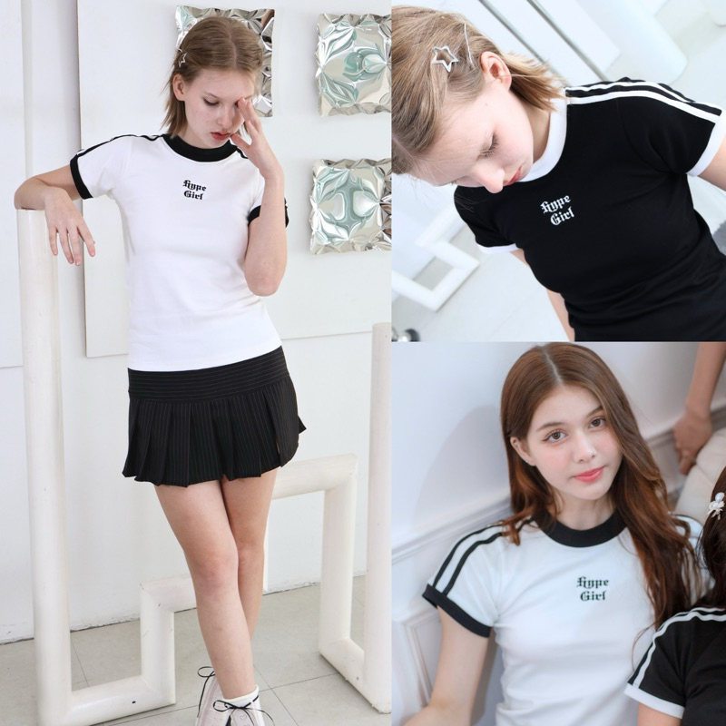 Hype baby เสื้อเบบี้ที ผ้าคอตตอน+แสปนเด็กซ์ ผ้าดีผ้าแพงมาก #HG106(กดผ่านวิดีโอหน้าร้านลด30%)