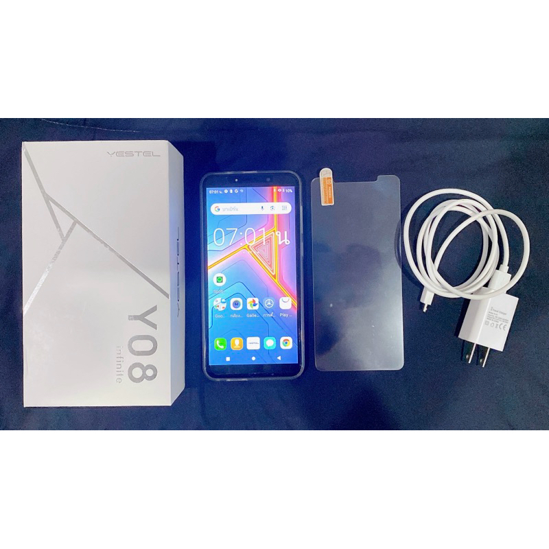 โทรศัพท์มือถือ YESTEL Y08 infinite สีเงิน ใส่ได้ 2 ซิม ขนาดหน้าจอ 6.5“ (ประกันเหลืออีก 9 เดือน)