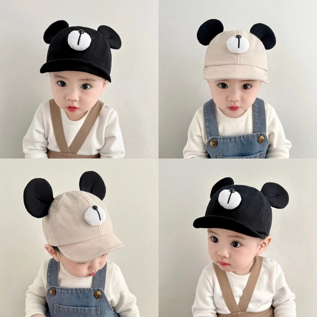 หมวกแก๊ปเด็กอ่อน 3เดือน-2ขวบ ผ้านุ่มระบายอากาศดี ลายน่ารัก สวมใส่สบาย