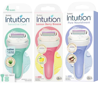 SCHICK INTUITION SENSITIVE CARE มีดโกน ใบมีด4ระดับ ‼พร้อมส่ง3สูตร‼