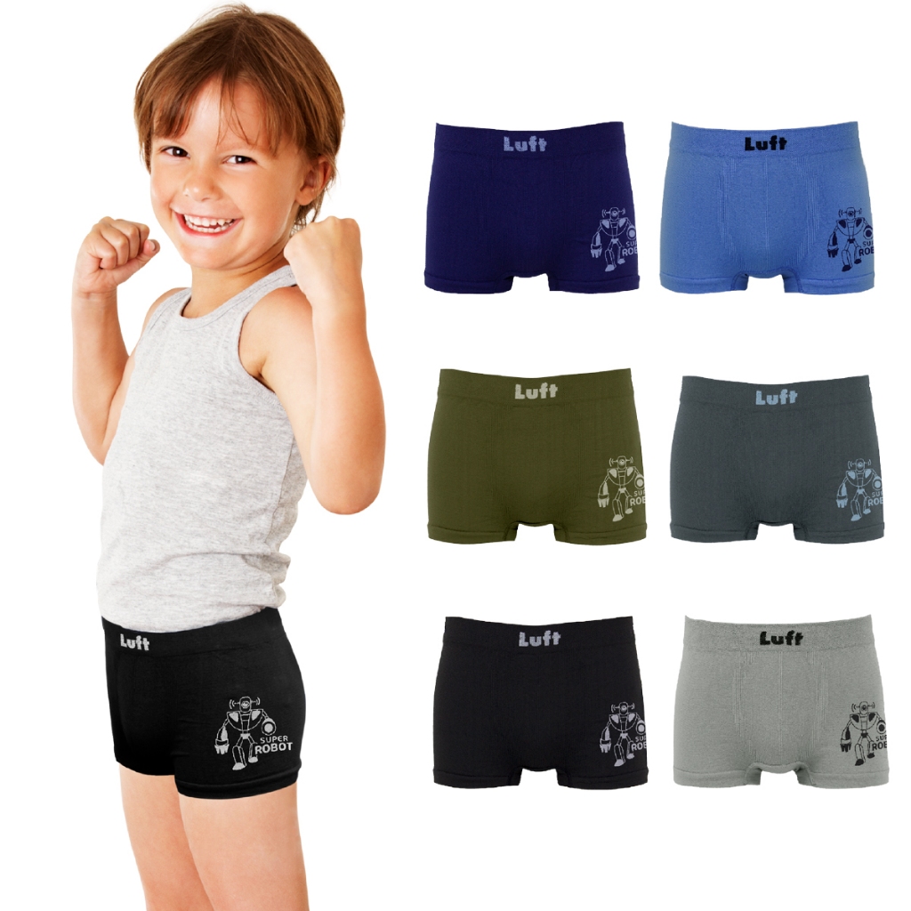 Luft กางเกงในเด็กชาย ขาสั้น Seamless No.L4505 บรรจุ 1 ตัว/แพ็ค (มีให้เลือก 6 สี)