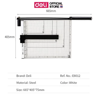 แท่นเหล็กตัดกระดาษ A3 Deli เครื่องตัดกระดาษ แท่นตัดกระดาษ a3 ฐานโลหะ คุณภาพดี ใบมีดคม อุปกรณ์สำนักงาน