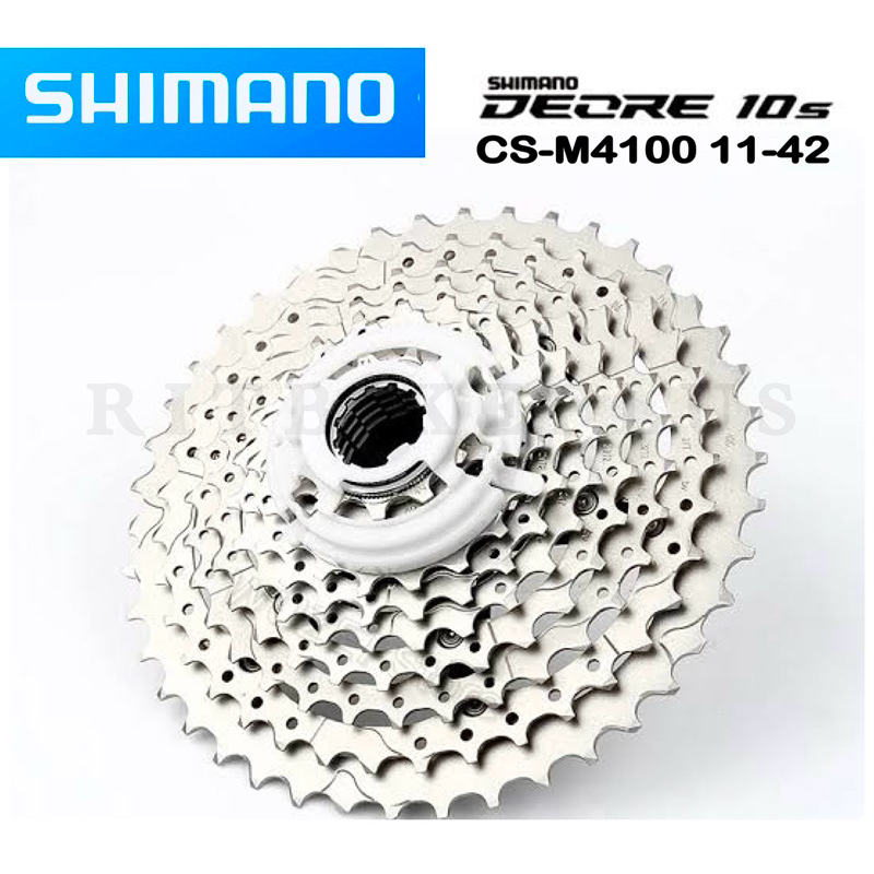 (โค๊ดส่วนลด) เฟืองหลังจักรยาน SHIMANO รุ่น DEORE CS-M4100-10 10-speed 11-42T 11-46T (สินค้าบริษัท)