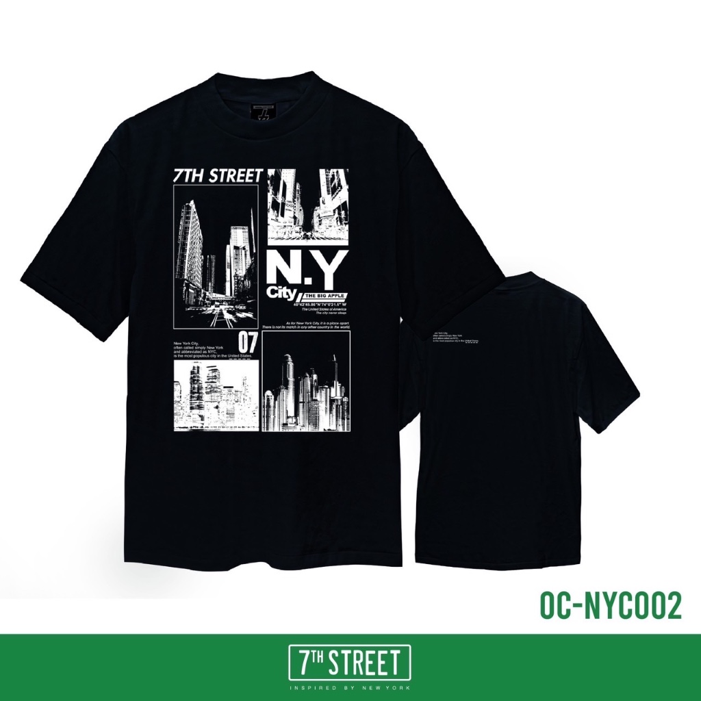 7th Street เสื้อยืดแบบโอเวอไซส์  (Oversize) รุ่น OC-NYC002