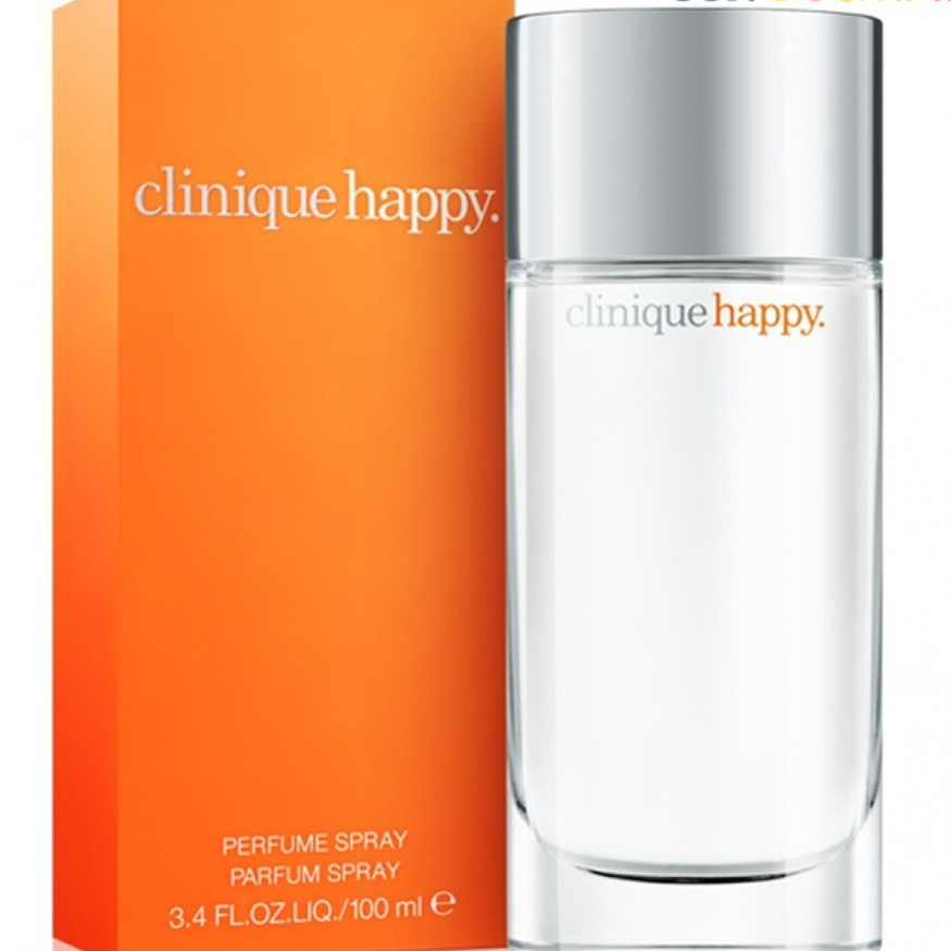 CLINIQUE HAPPY PERFUME SPRAY 100ML. สเปรย์น้ำหอมที่ให้ความหอมอบอวลด้วยกลิ่นอายของความสุข