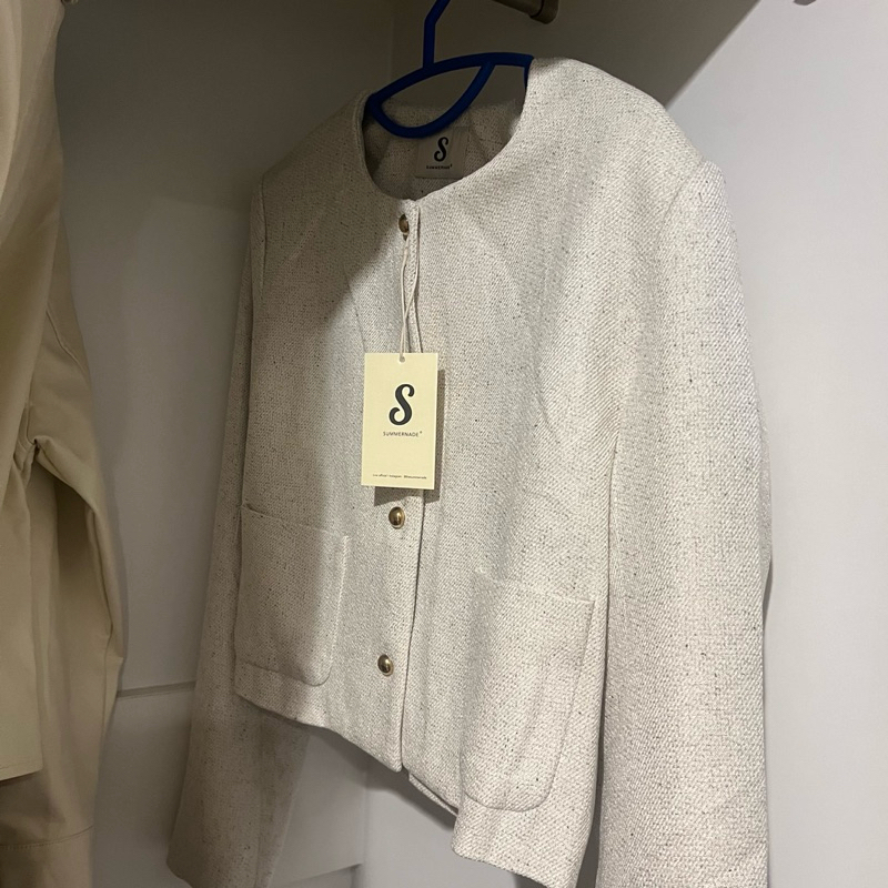 ส่งต่อมือ 1 ป้ายห้อย Thesummernade : Jolin Blazer สี white