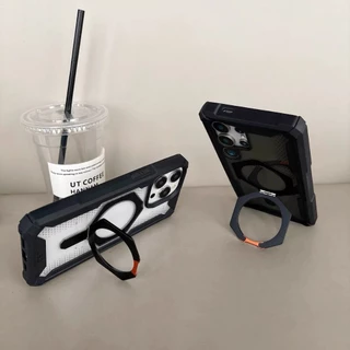 ส่งด่วนจากไทย เคสชาร์จได้ เคสใส กันกระเเทก ตั้งได้ สำหรับiPhone 12 13 14 15 16 PRO MAX PROMAX Plus เคสแม่เหล็ก