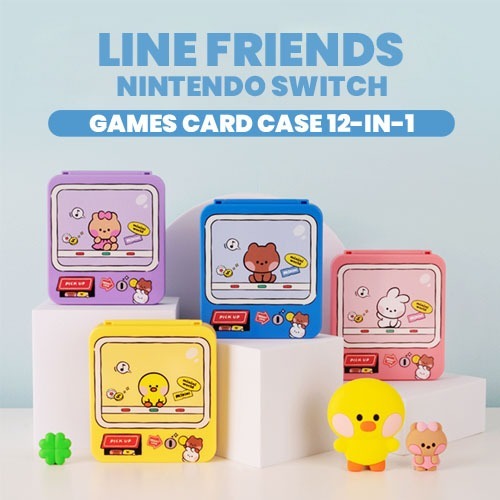 [+..••] พร้อมส่ง | NSW GAMES CARD CASE 12 [LINE FRIENDS] (เกม Nintendo Switch™ )