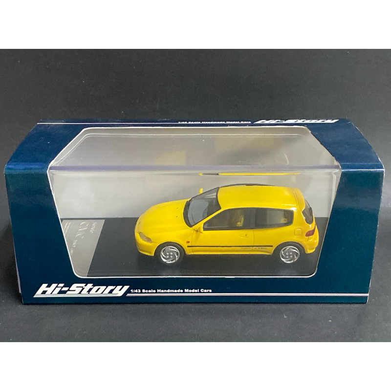 1:43 HI STORY HS082 Ye  Honda Civic EG6 SiR II scale model car