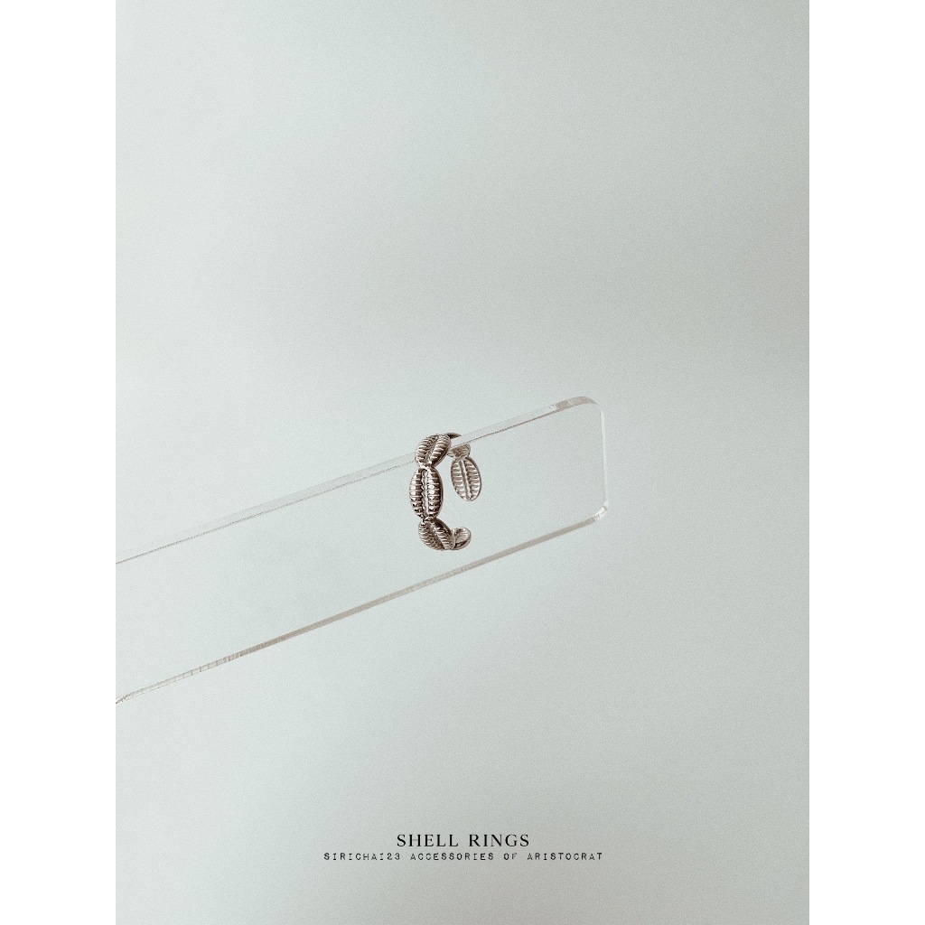 SIRICHAI23 SHELL RINGS / แหวนสีเงิน