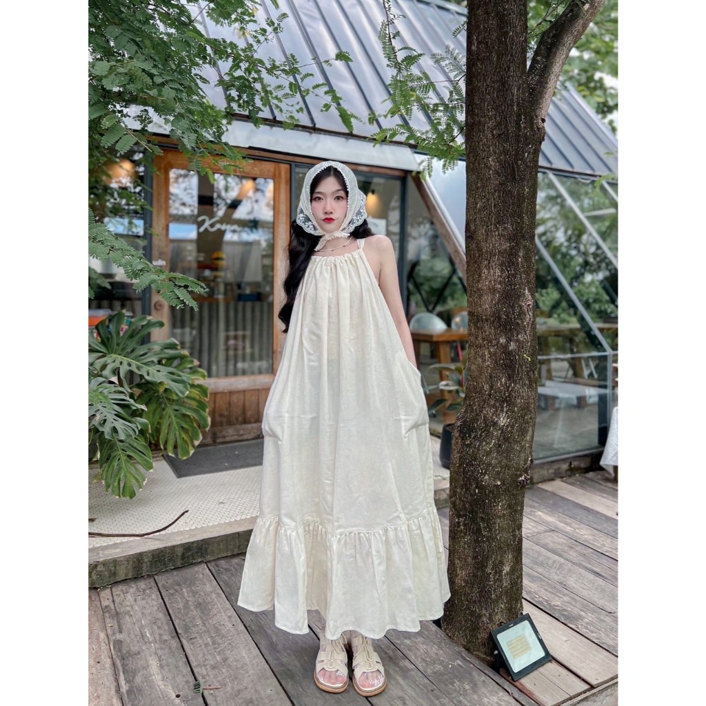 เดรสทรงใหญ่ เดรสสายผูกปลายระบาย เดรสยาวทรงหางปลา ++สายดอยสายทะเล ห้ามพลาด++ - รูปที่ 3