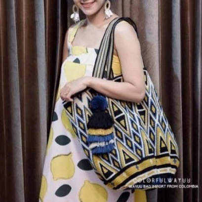ฺBeach tote Wayuu Bag ,Traditional Wayuubag กระเป๋า Wayuu กระเป๋าวายู งานแฮนด์เมดแท้ๆจากโคลอมเบีย