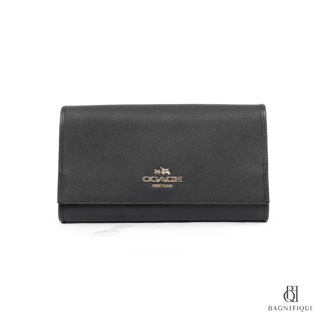 C O A C H CLUTCH 10.5 BLACK CALF SHW