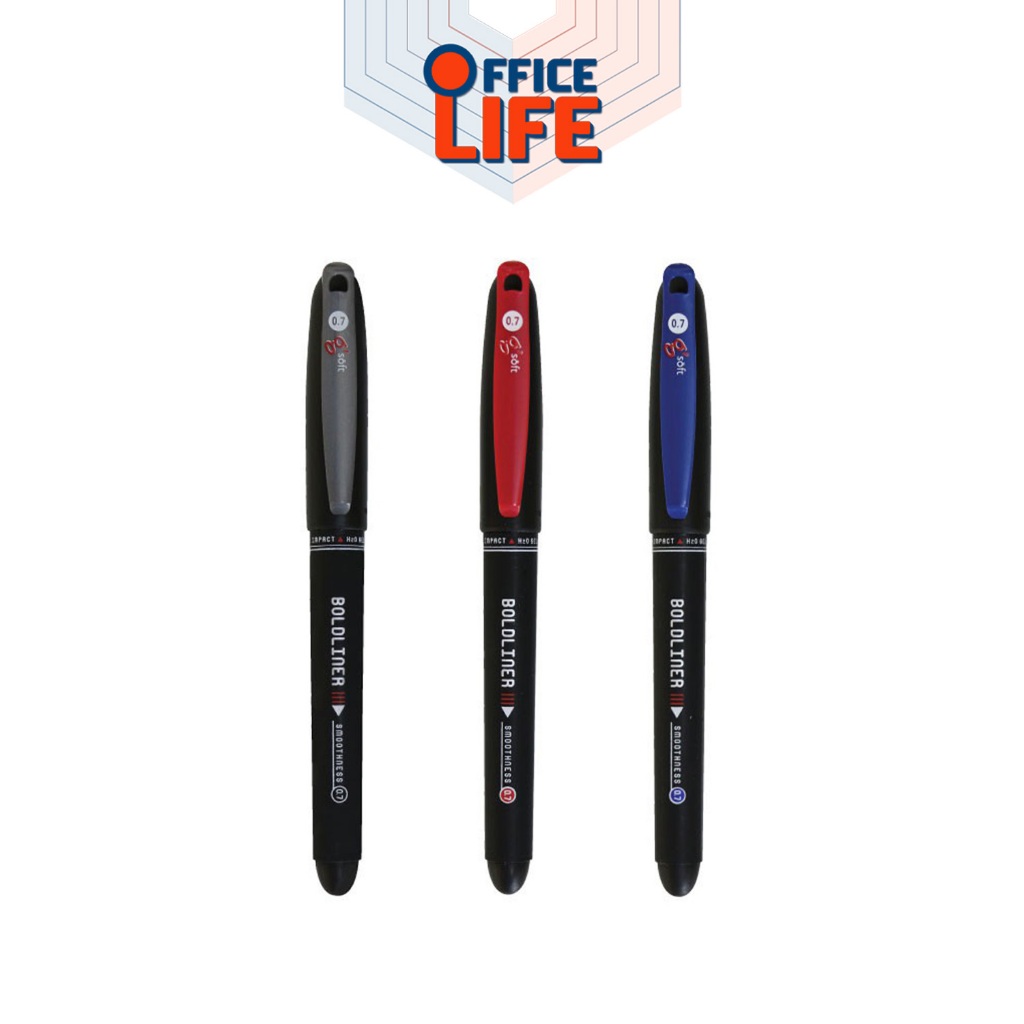 (1ด้าม) G'soft ปากกาเจล BOLDLINER g'soft โบลด์ไลน์เนอร์ ขนาดหัว 0.7 มม. (จีซอฟท์) 1ด้าม