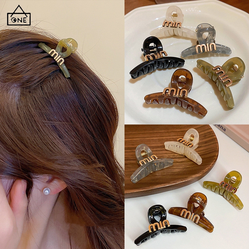 COD❤️1บาทกิ๊บติดผมอะคริลิคมินิส์ใสหลากสีสไตล์เกาหลีแฟชั่นหน้าม้าเครื่องประดับผมสำหรับผู้หญิง-a.one