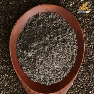 งาดำคั่วป่น 500 กรัม ตราเสือบิน | Roasted Ground Black Sesame Seeds In Vacuum Bag