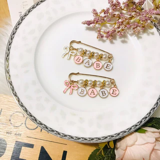 💜B40H เข็มกลัด ขนาด 5.5 ซม. ติดเสื้อผ้า กระเป๋า ผ้าคลุม ฮิญาบ ปรับเอวกางเกง สัญลักษณ์คนท้อง พร้อมส่ง