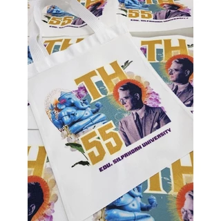 กระเป๋าผ้า รับสกรีนกระเป๋า ถุงผ้า(สั่งทำ สกรีนลายตามแบบลูกค้า) (ขนาด12x14นิ้ว)