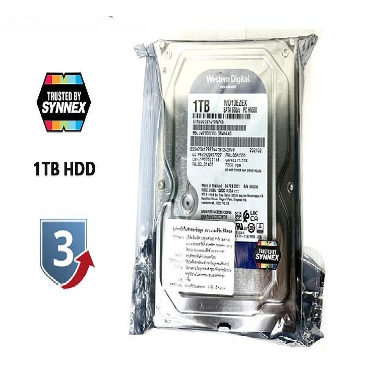 Western HDD ฮาร์ดดิสก์ WD BLUE PURPLE 1TB ของแท้ประกันศุนย์ SYNNEX