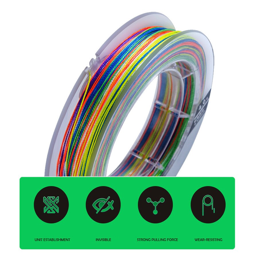 สาย PE ถัก 8 หลากสี เหนียว ทน ยาว 150 เมตร PE X8 สายพีอี (ร้านคนไทย ส่งไว ราคาส่ง) [LK Clover] - รูปที่ 2