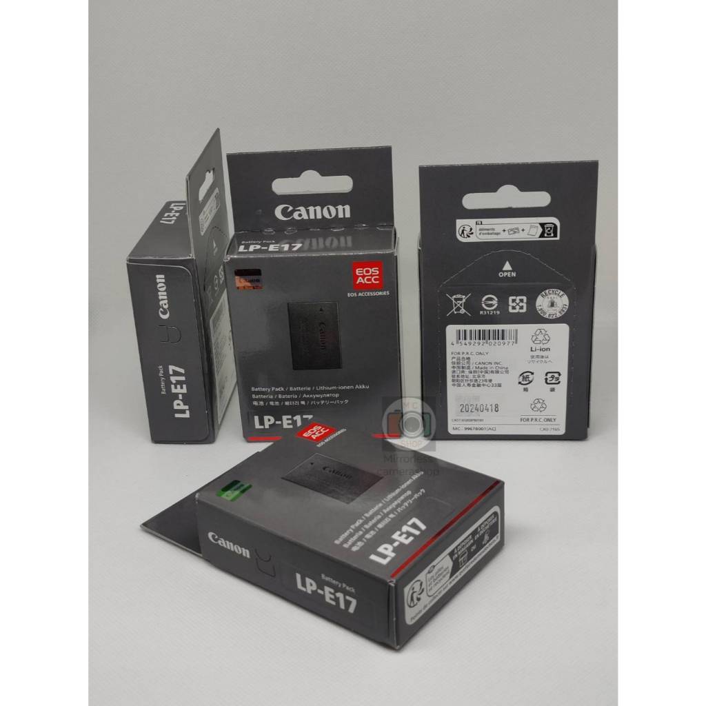 พร่อมส่ง!!✅ BATTERY&CHARGER CANON LP-E17 ของแท้ 100%  ปีผลิตล็อตใหม่ ปี 2024-25
