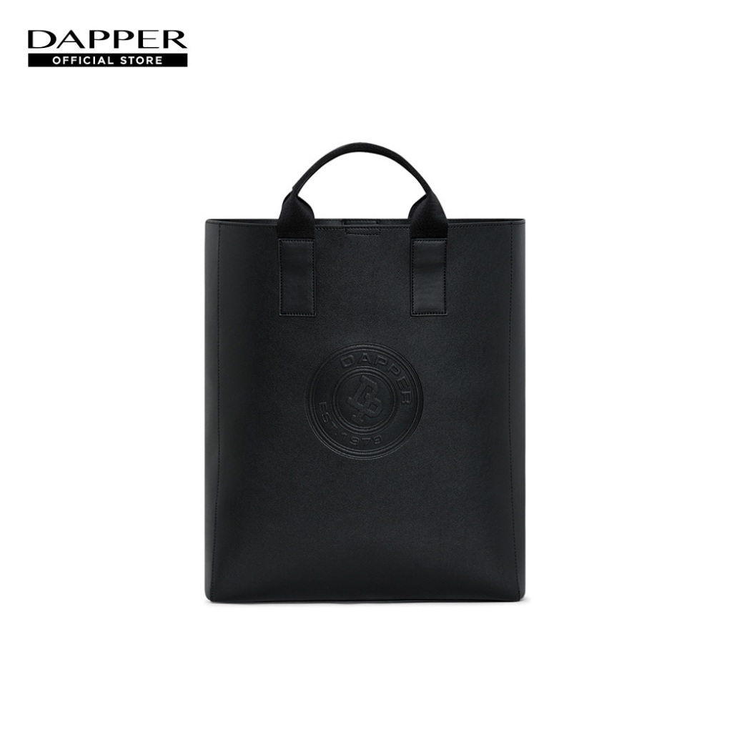 DAPPER กระเป๋าถือ DP Logo Stamp Tote Bag สีดำ (BM3B1/1239PN)