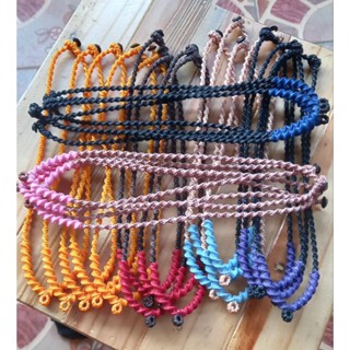 สร้อยเชือกเทียนถักสำหรับเด็กหรือผู้ใหญ่ลายเกลียวสั้นใส่สะบาย…