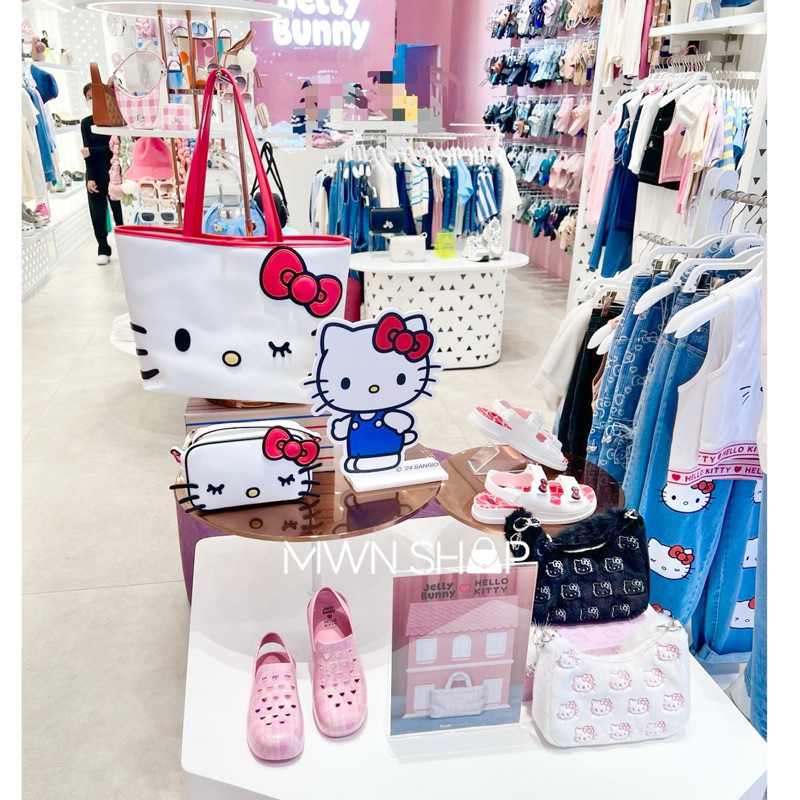 Jellybunny x hellokitty มีโค้ดลด30% กระเป๋า รองเท้า เสื้อผ้า ของแท้จากชอป