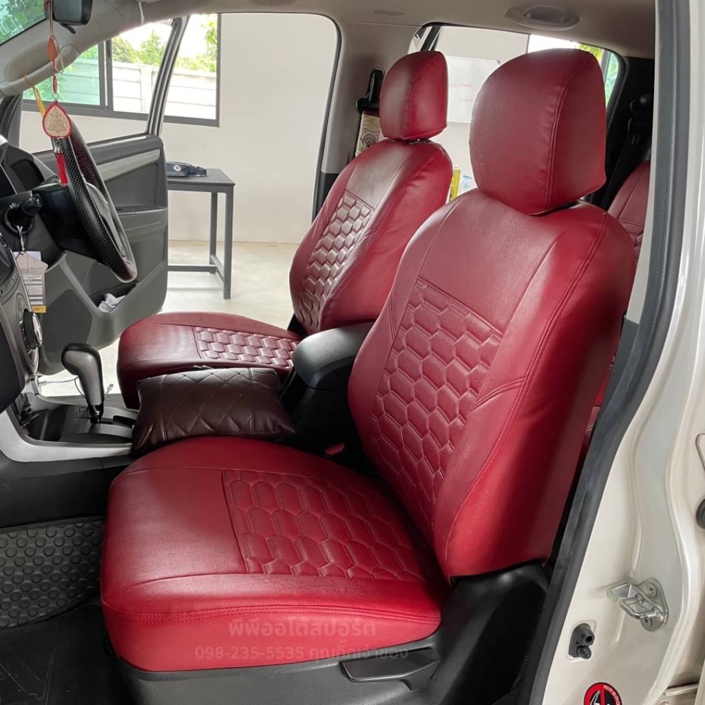 หุ้มเบาะสวมทับตรงรุ่น isuzu d-max cab 2012-2019 คู่หน้า ลายสปอร์ต - รูปที่ 2