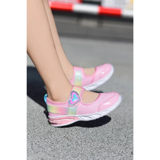 Petit Pes เปอติท ปา - รุ่น Rainbow Light รองเท้าเด็กเทปแปะ พื้นรองเท้าไฟ LED รหัส PE7-KA9001K